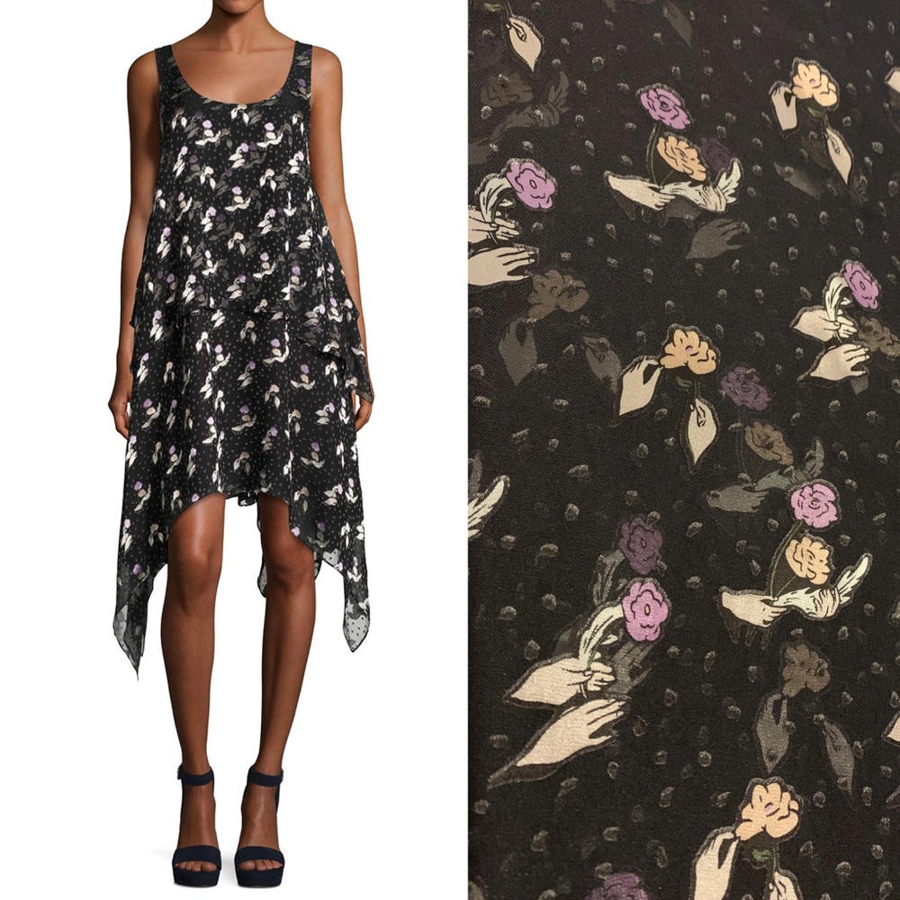 Opening Ceremony Gestures Handkerchief Black Dress